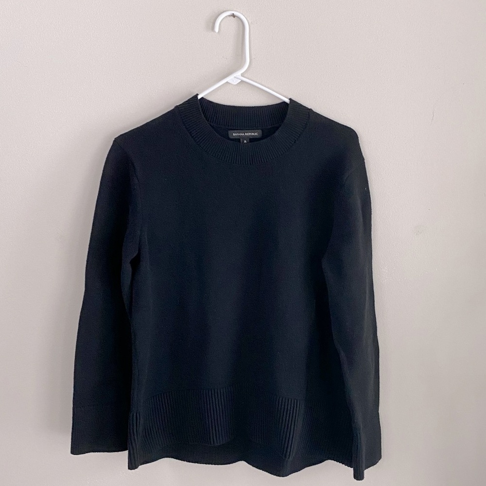 Banana Republic Crew Neck Sweater Black Size Medium